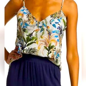 L’Agence Jane Silk Cami. Size small. Tiger print!
